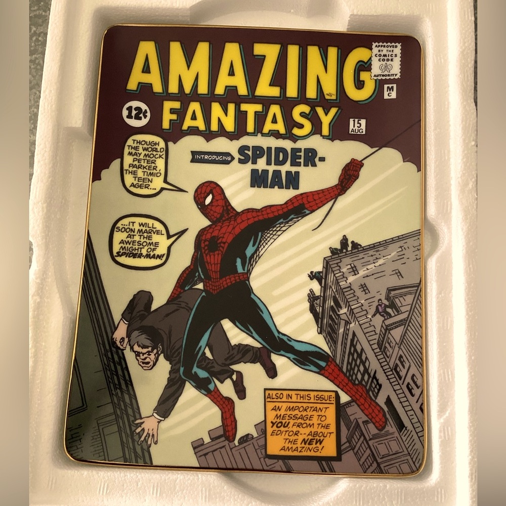 Amazing Fantasy Spider-Man Comic Art Plaque